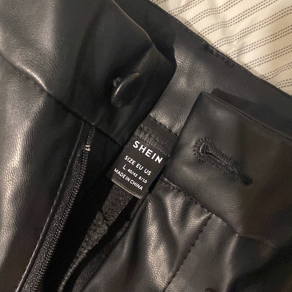 Black Faux Leather Pants - Picture 3 of 4